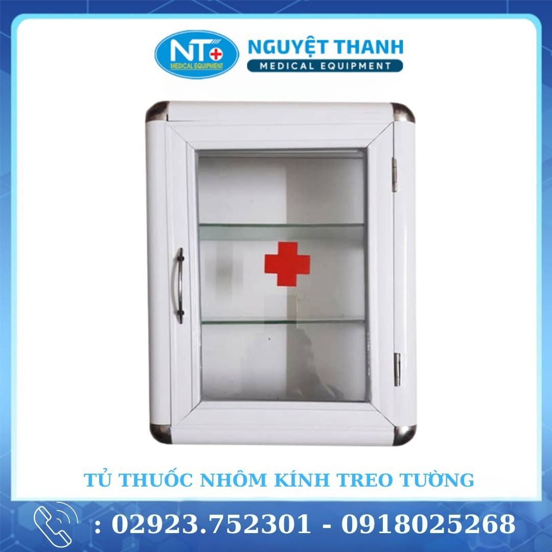 Tủ Thuốc Y Tế Nhôm Kính Treo Tường - Hợp Kim Nhôm Cao Cấp, Kích thước Lớn, Vừa, Nhỏ.