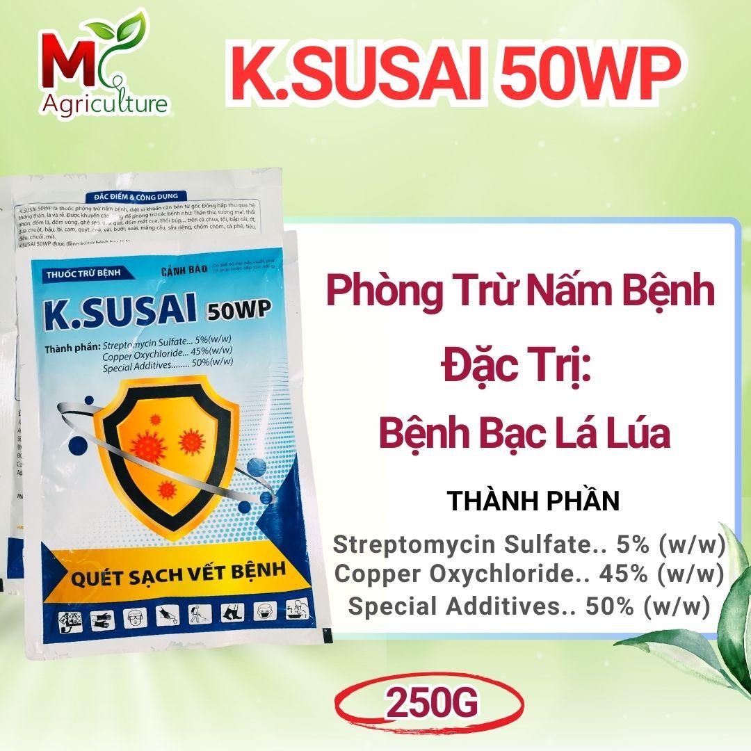 Thuốc trừ bệnh KSUSAI 50WP gói 250g, Phòng trừ nấm bệnh - Đặc trị bệnh bạc lá lúa