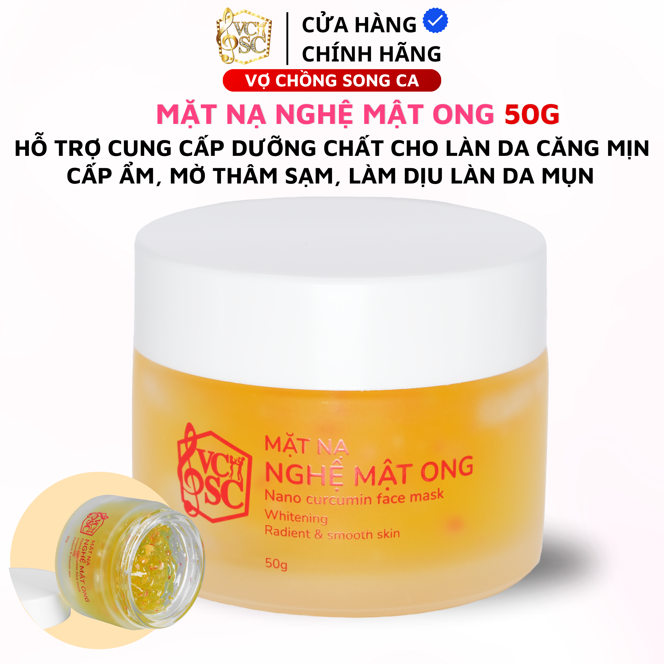 Mặt Nạ Mật Ong VCSC, cấp ẩm giảm nếp nhăn, sáng da và mờ thâm sạm
