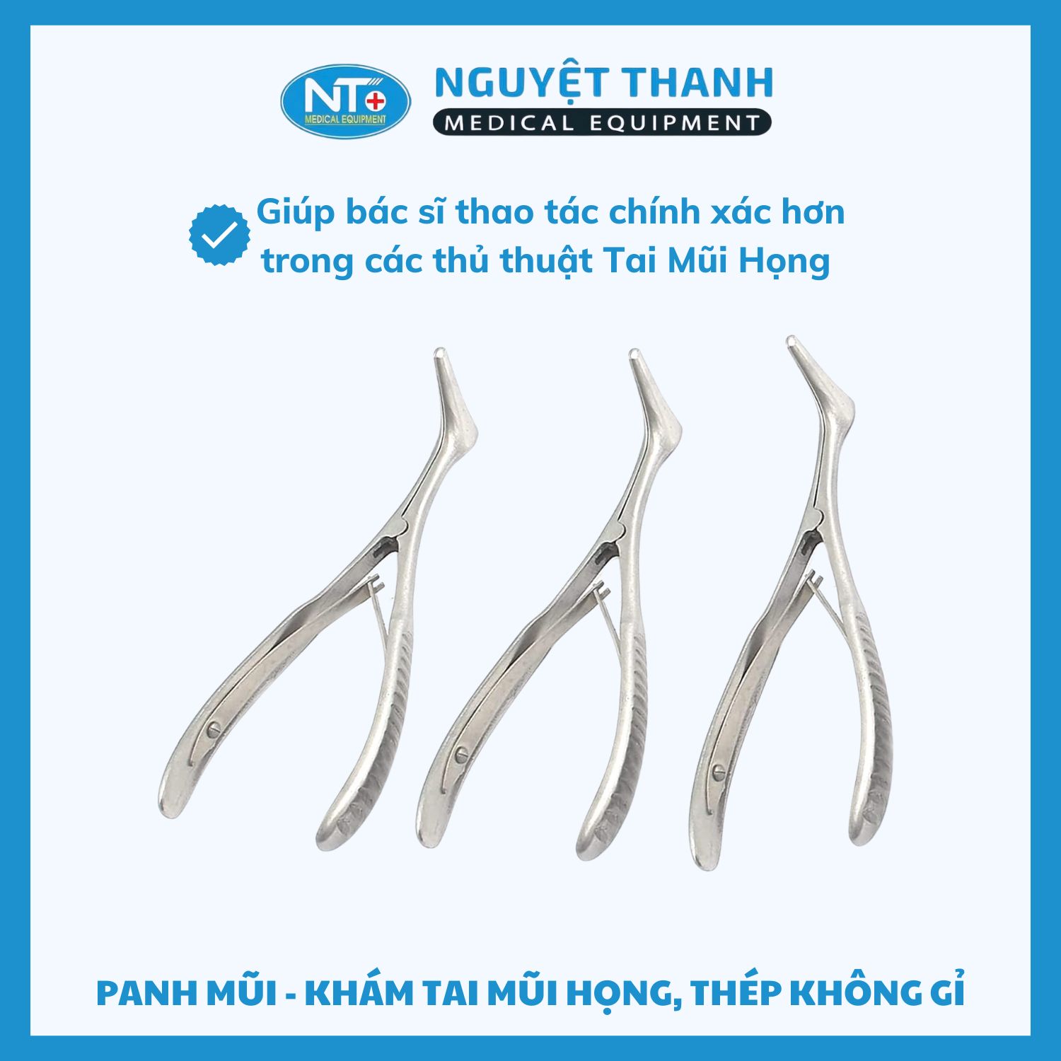 Panh Mũi - Khám Tai Mũi Họng, Thép Không Gỉ. Size S, L