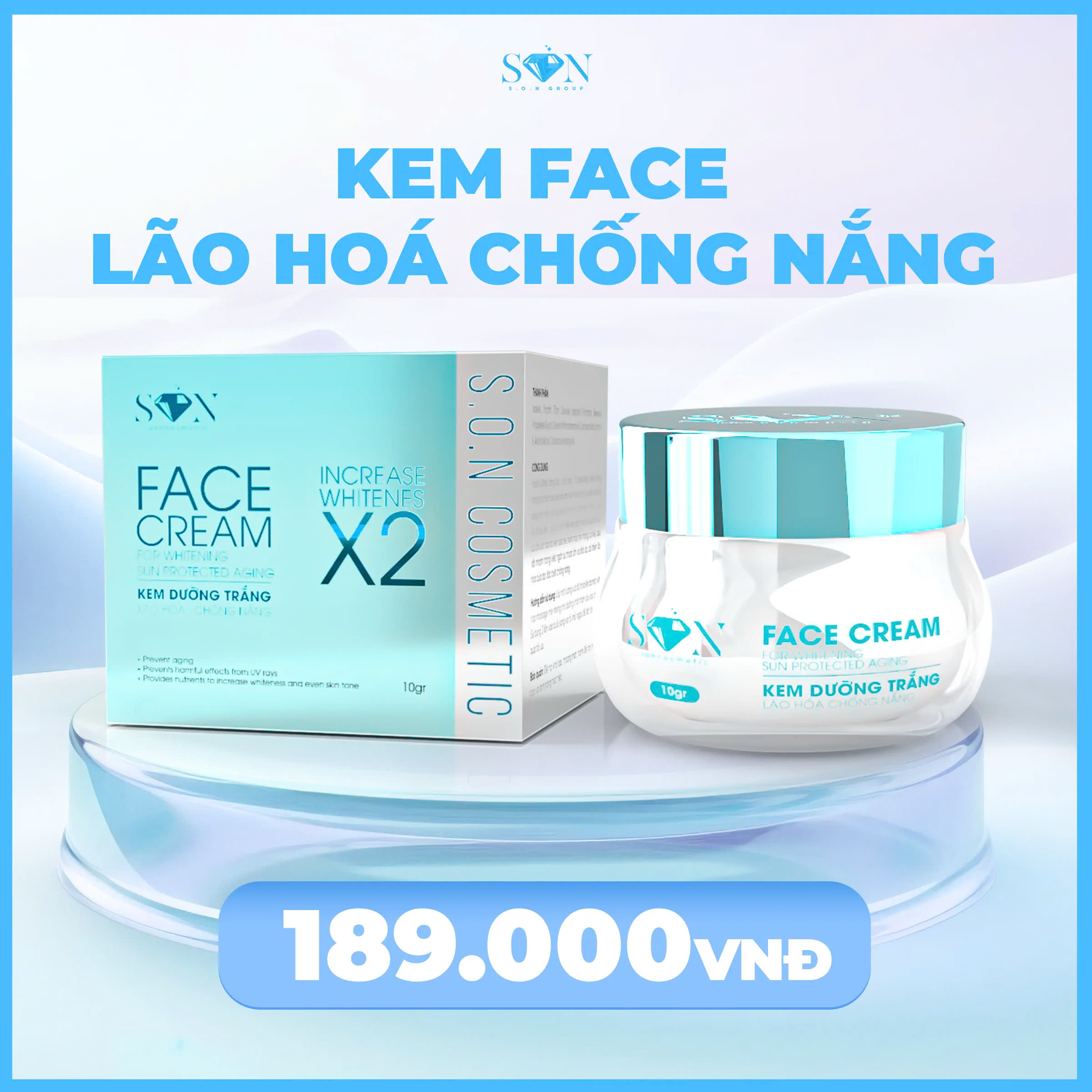 KEM DƯỠNG TRẮNG - LÃO HÓA CHỐNG NẮNG