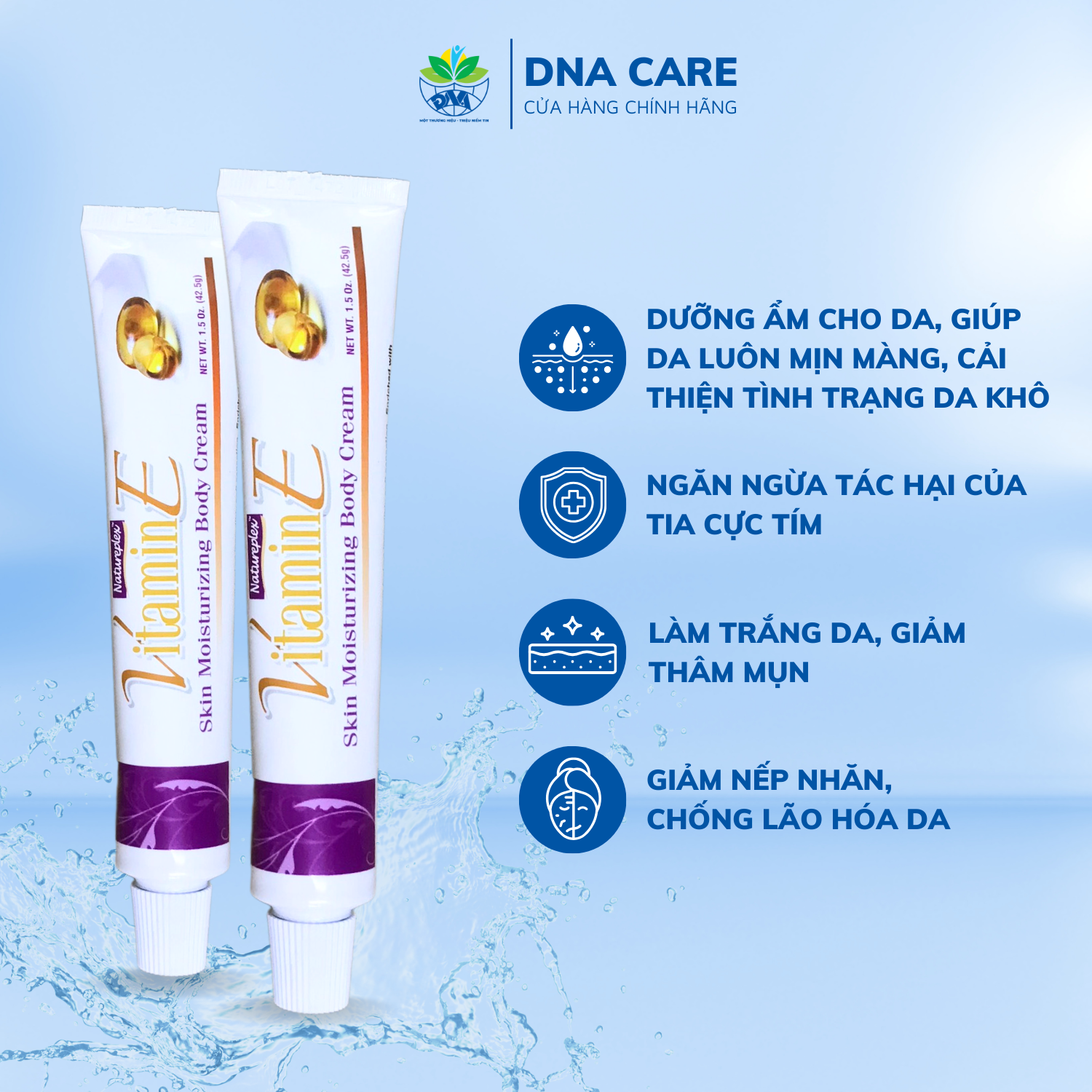 Kem bôi da vitamin E Natureplex, kem dưỡng ẩm toàn thân tuýp 42g Mỹ