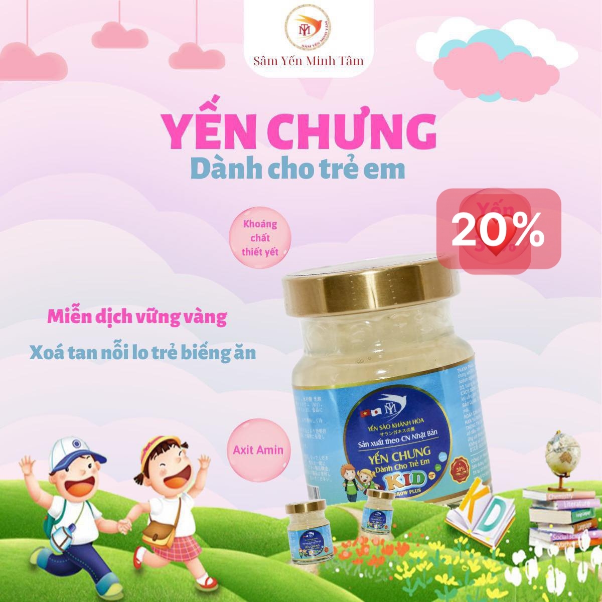 Yến Hũ Kids Grow Plus 20%