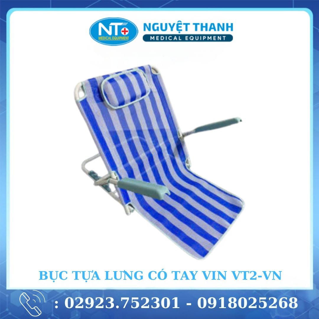 Bục Tựa Lưng VT2-VN Có Tay Vịn, Vải Lưới