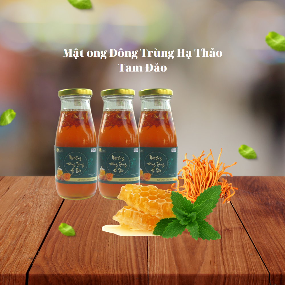 Mật Ong Đông Trùng Hạ Thảo Tam Đảo (chai 400ml).