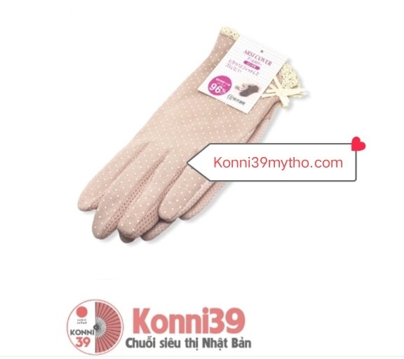 Găng tay chống nắng ARM Cover UV cut 96%- màu hồng nude - Siêu thị hàng Nhật Konni39 Mỹ Tho