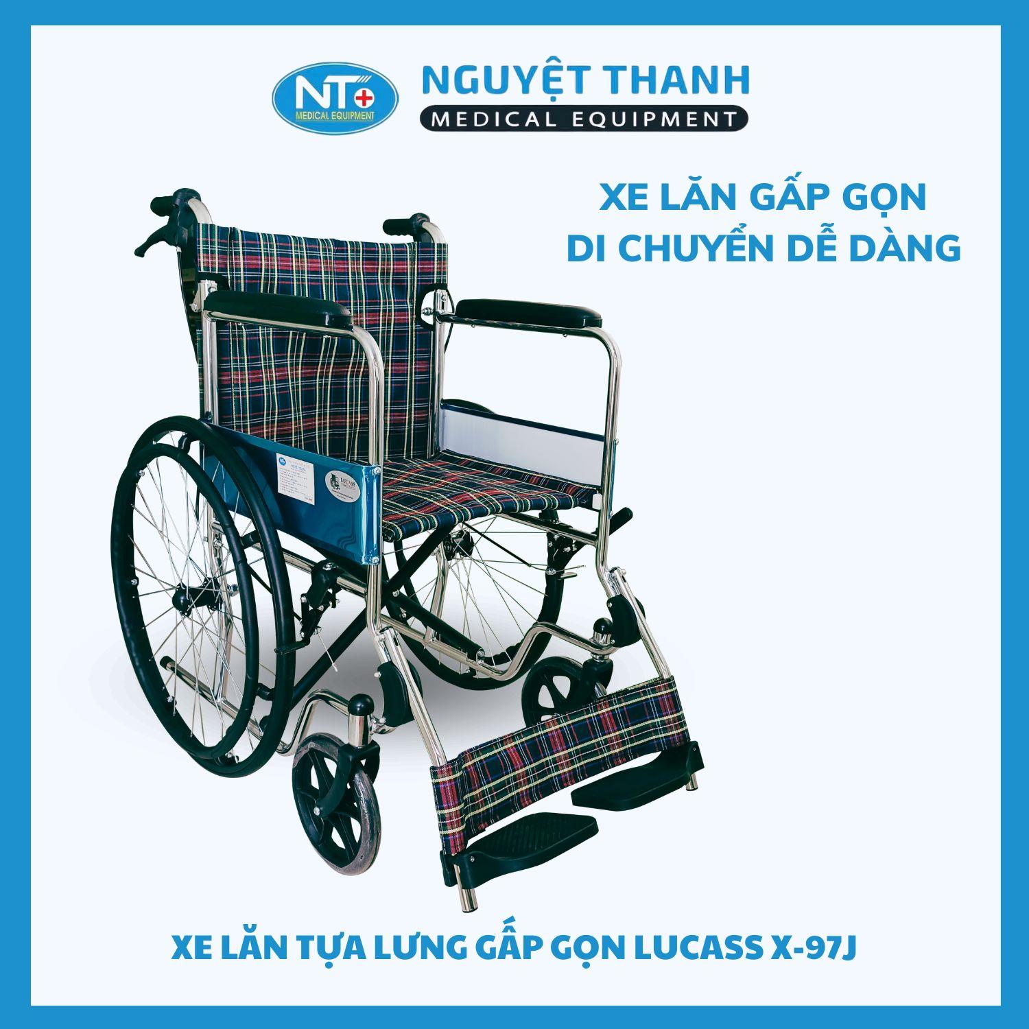 Xe Lăn Tựa Lưng Gấp Gọn Lucass X-97J