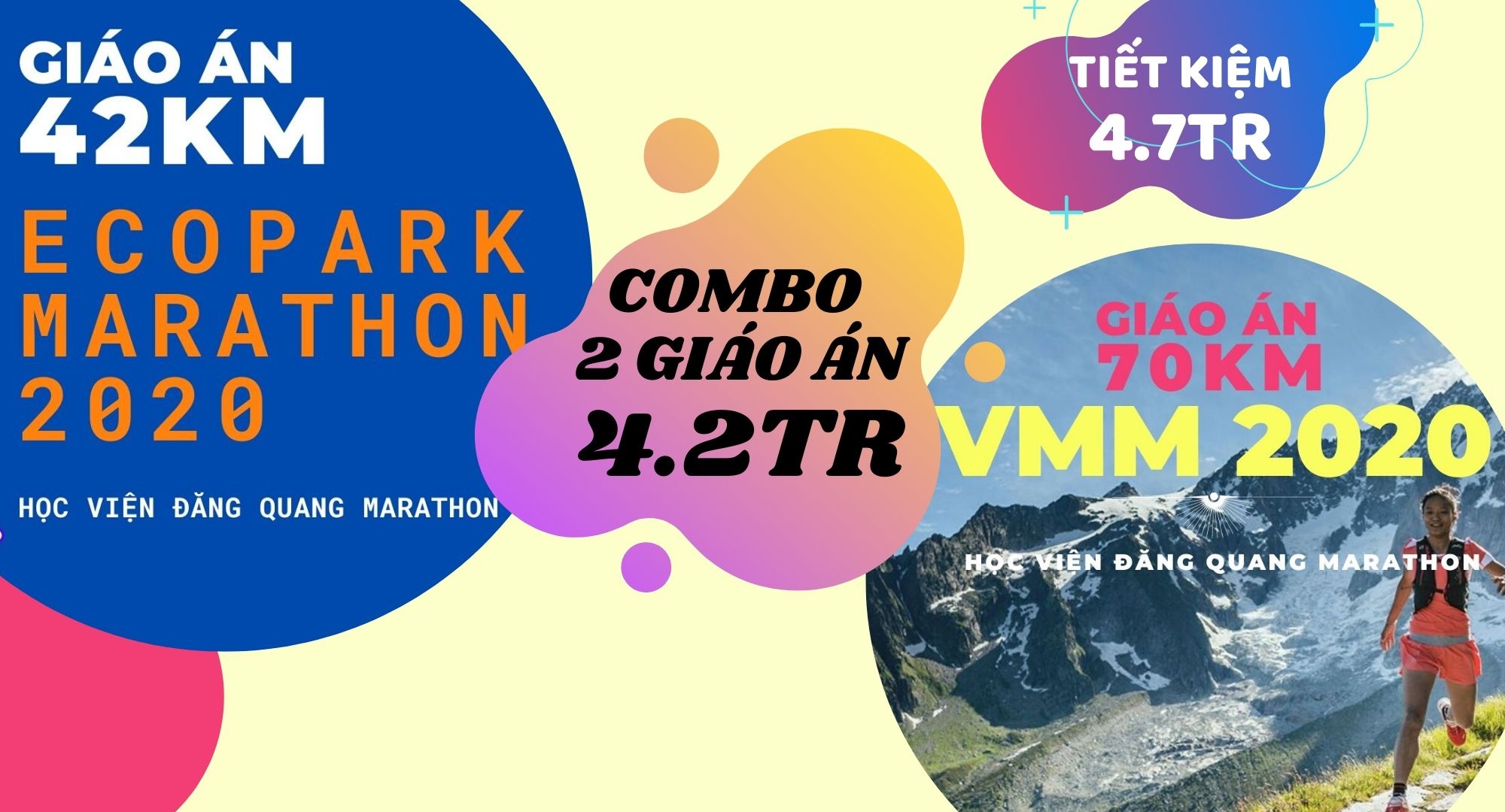 COMBO GIÁO ÁN 42KM ECOPARK MARATHON + GIÁO ÁN 70KM VMM