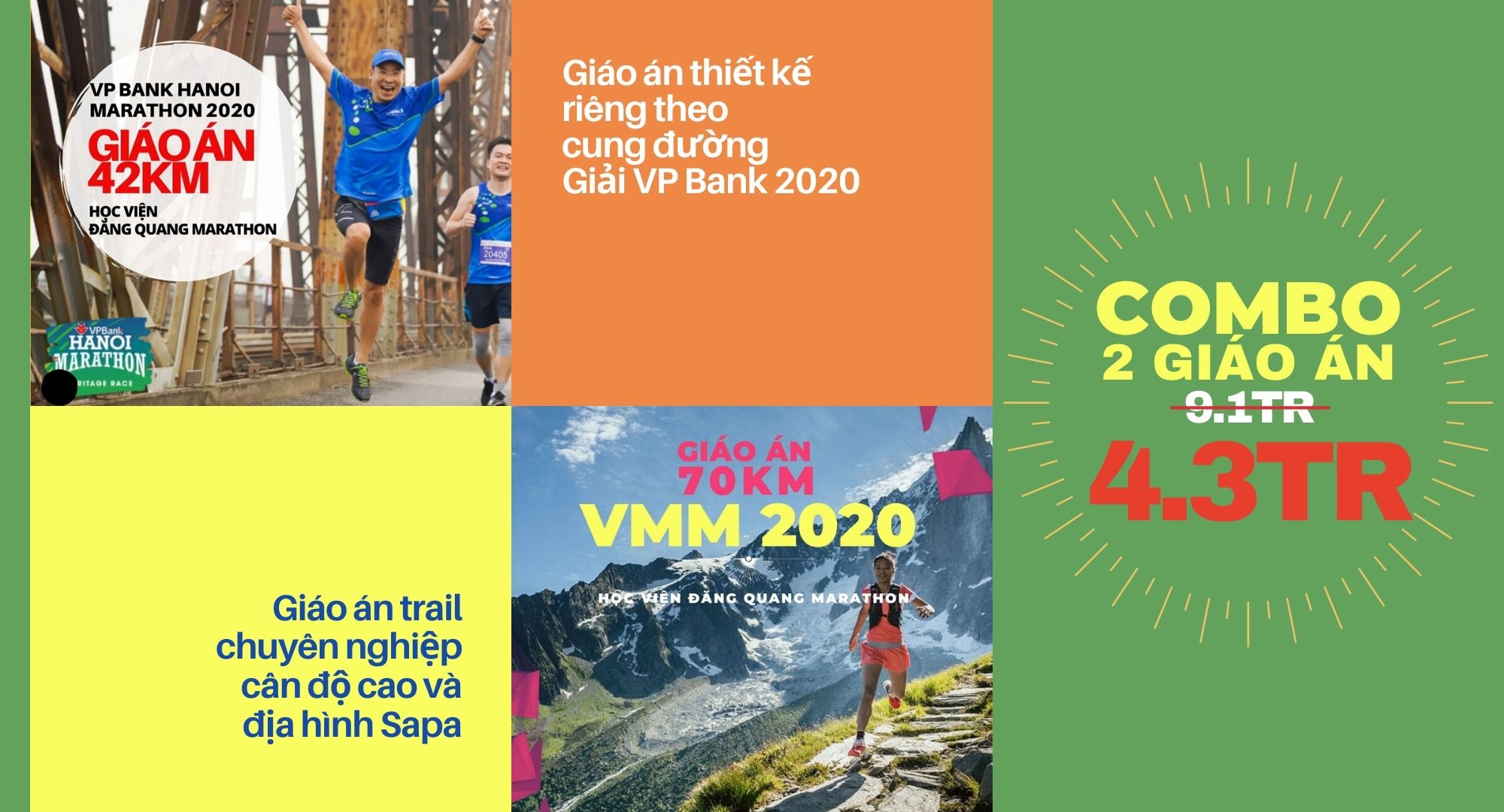 COMBO GIÁO ÁN 42KM VP BANK MARATHON + GIÁO ÁN 70KM VMM