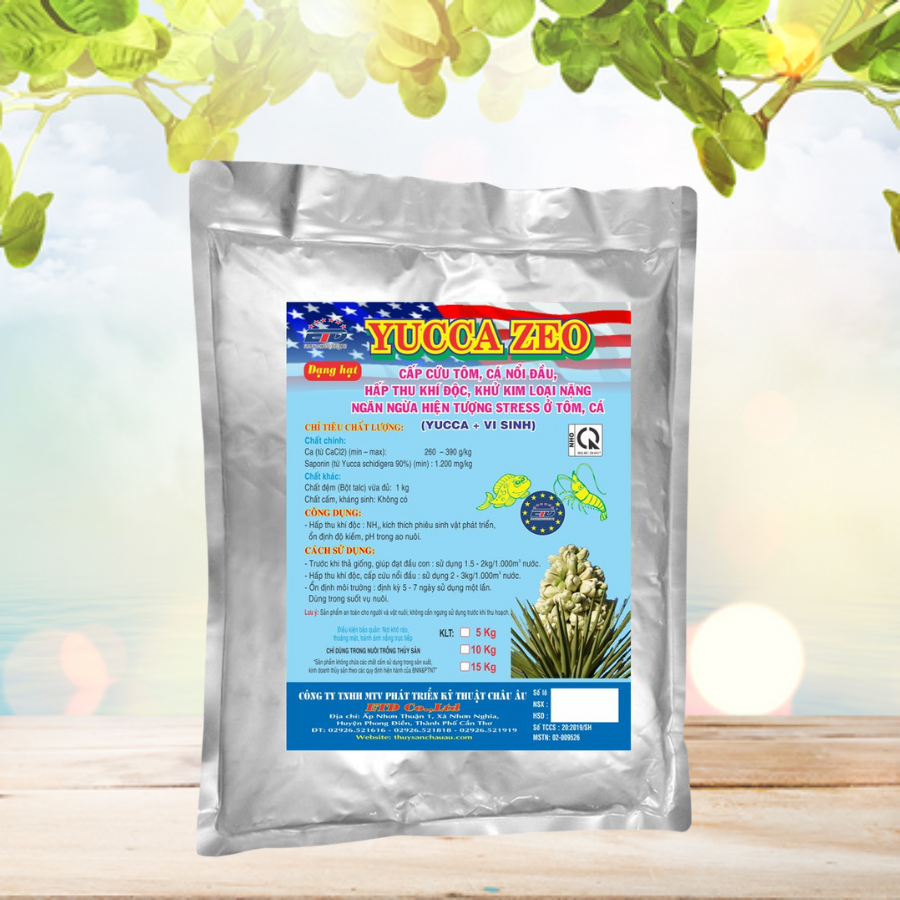 YUCCA ZEO -  Cấp Cứu Tôm, Cá Nổi Đầu, Hấp Thụ Khí Độc