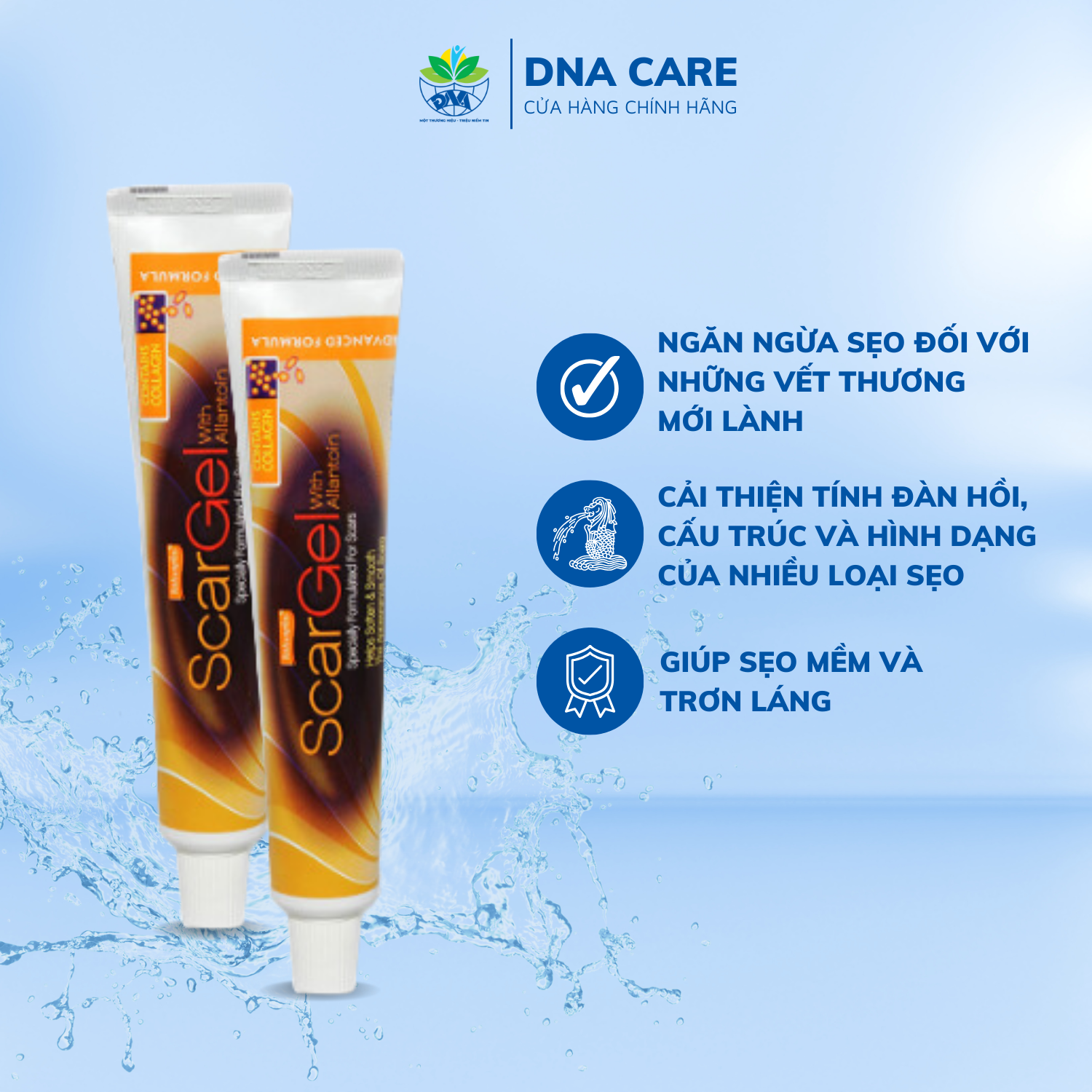 Kem bôi sẹo Scargel Natureplex làm mờ sẹo lồi, sẹo thâm tuýp 35gr