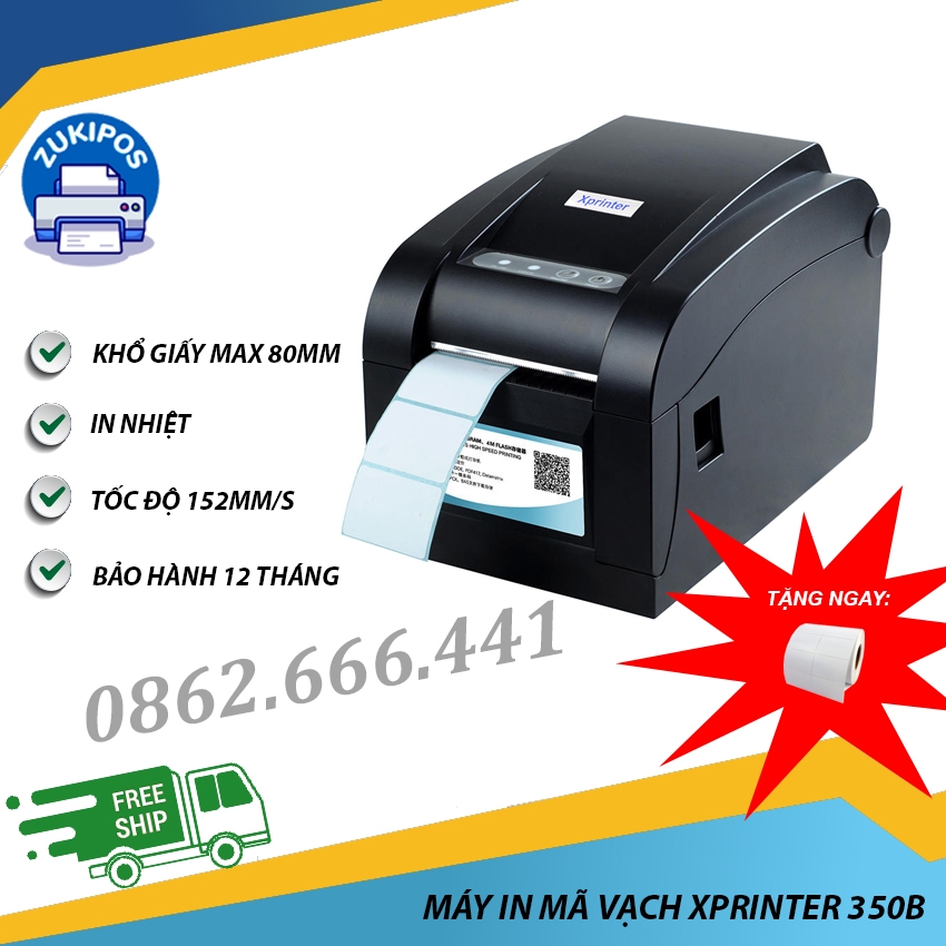 Máy in tem mã vạch Xprinter 350B 