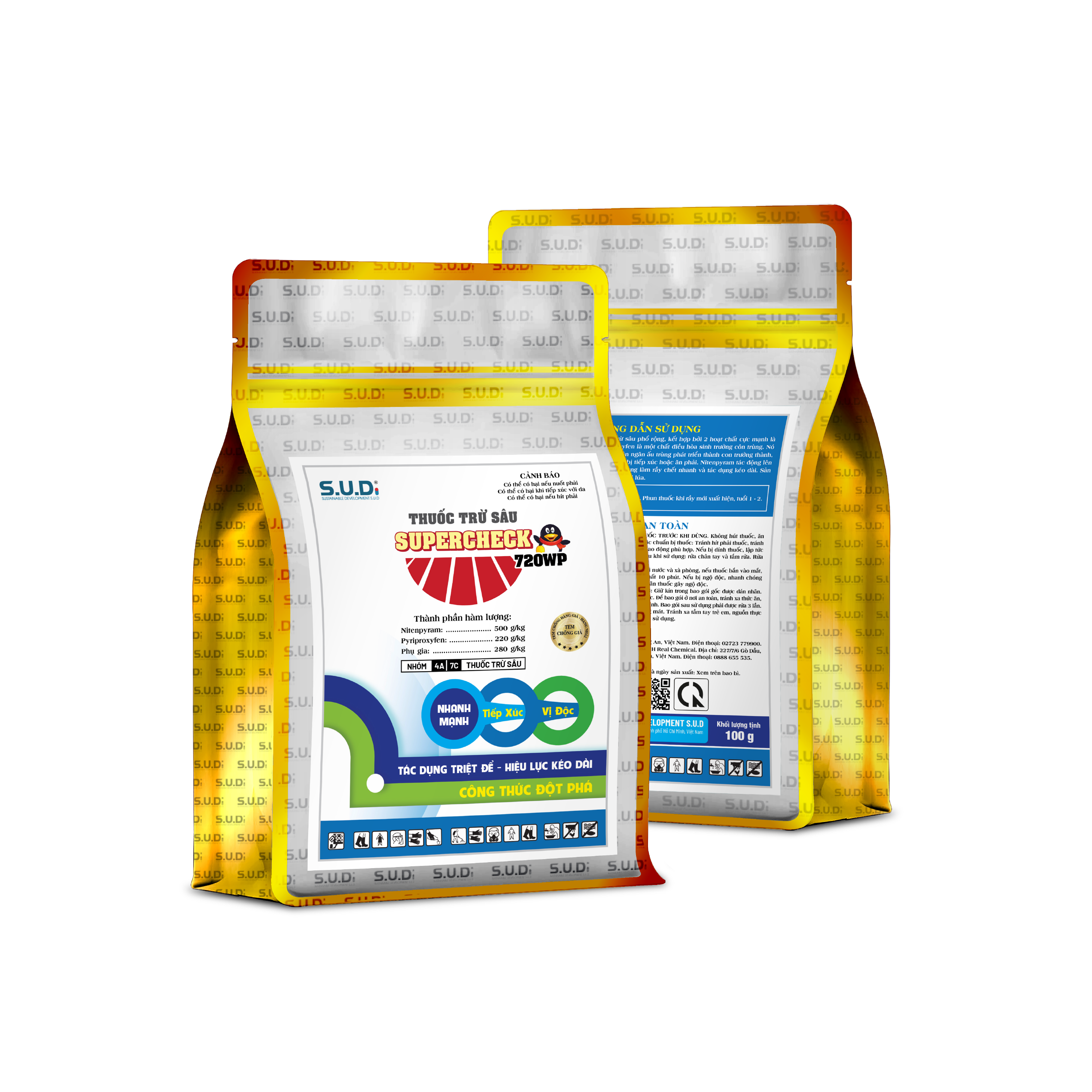 thuốc trừ sâu, supercheck 720wp, công ty s.u.d, đặc trị rầy nâu, đặc trị bọ trĩ, Nitenpyram, Pyriproxyfen