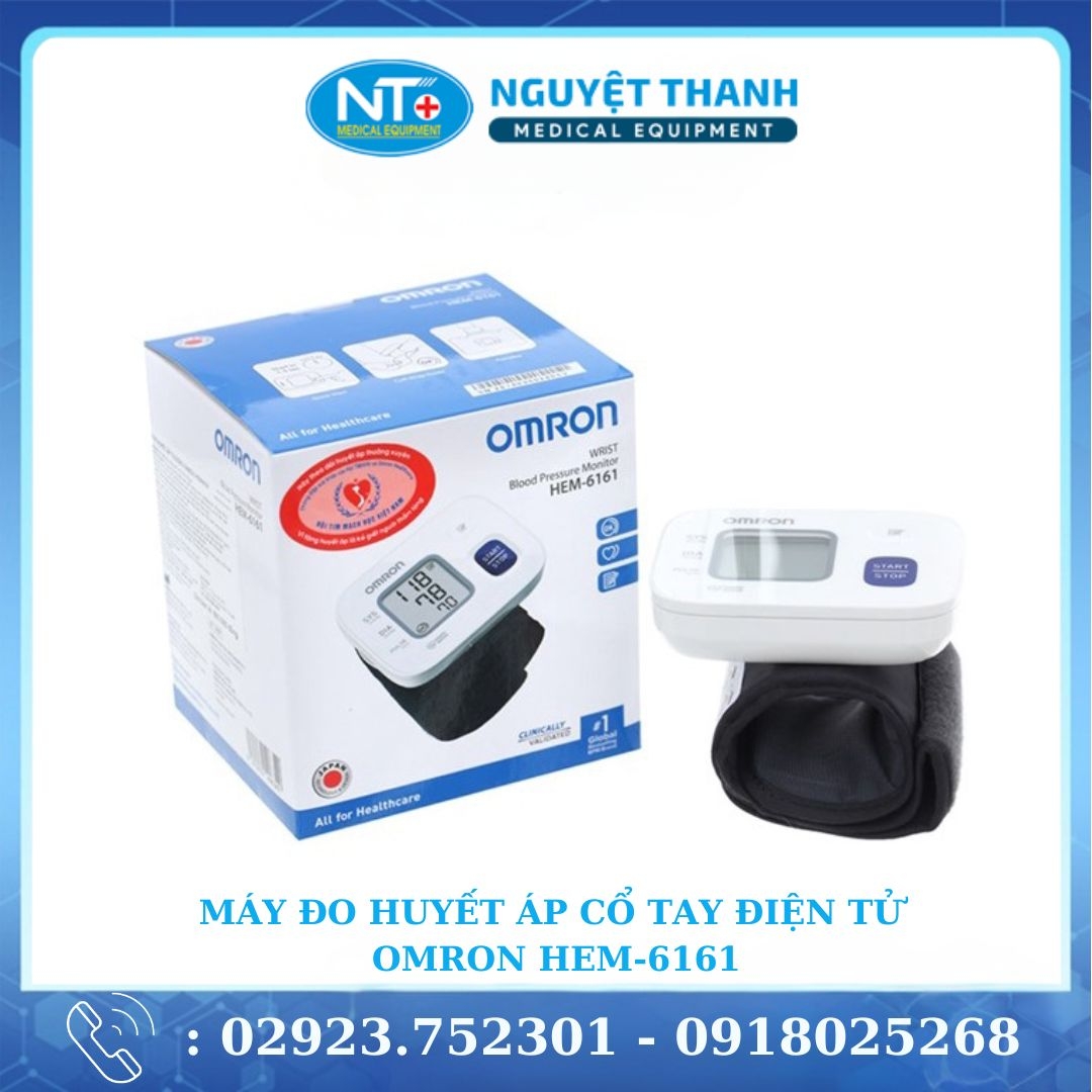 Máy Đo Huyết Áp Cổ Tay Omron Hem-6161