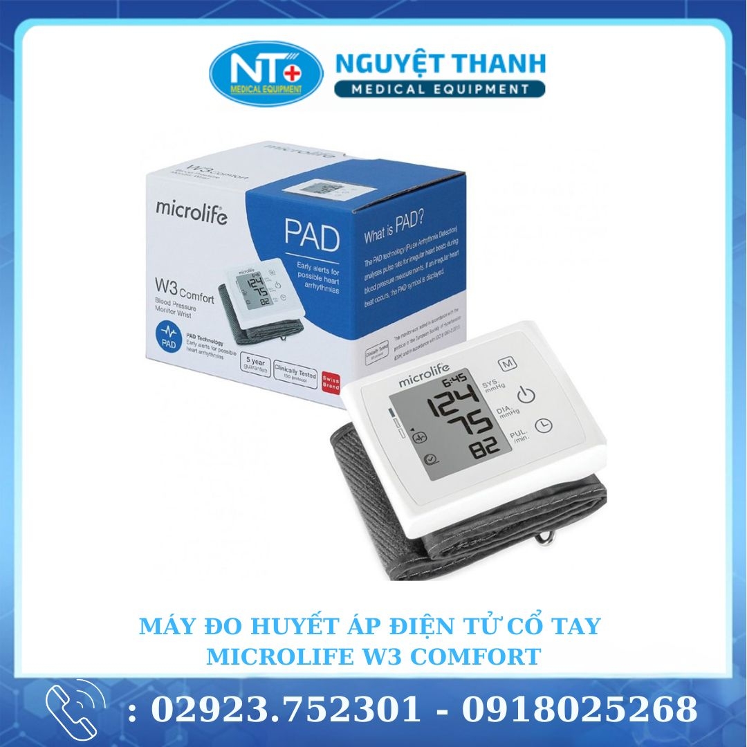 Máy Đo Huyết Áp Điện Tử Cổ Tay Microlife W3 Comfort