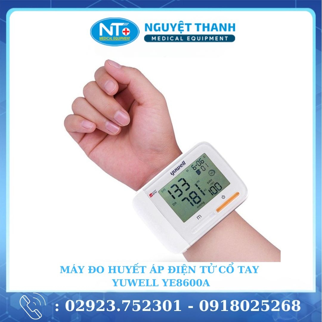 Máy Đo Huyết Áp Điện Tử Cổ Tay  Yuwell YE8600A