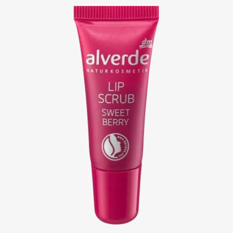 Tẩy tế bào chết cho môi mềm mại, mọng nước và bền mầu, Alverde NATURKOSMETIK Sweet Berry Lip Scrub 8ml