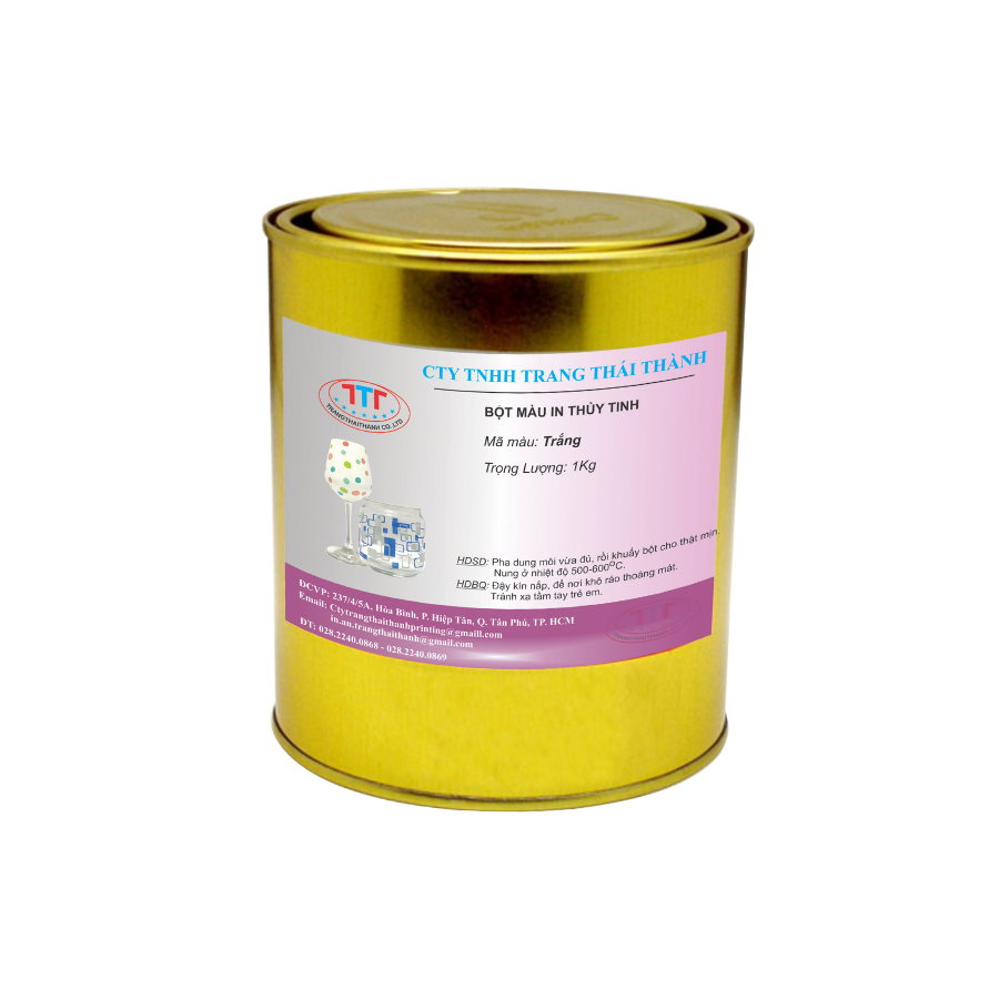 Bột màu in thủy tinh - Trắng