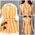 Jumpsuit (Bay) Ngắn Sọc Vàng 