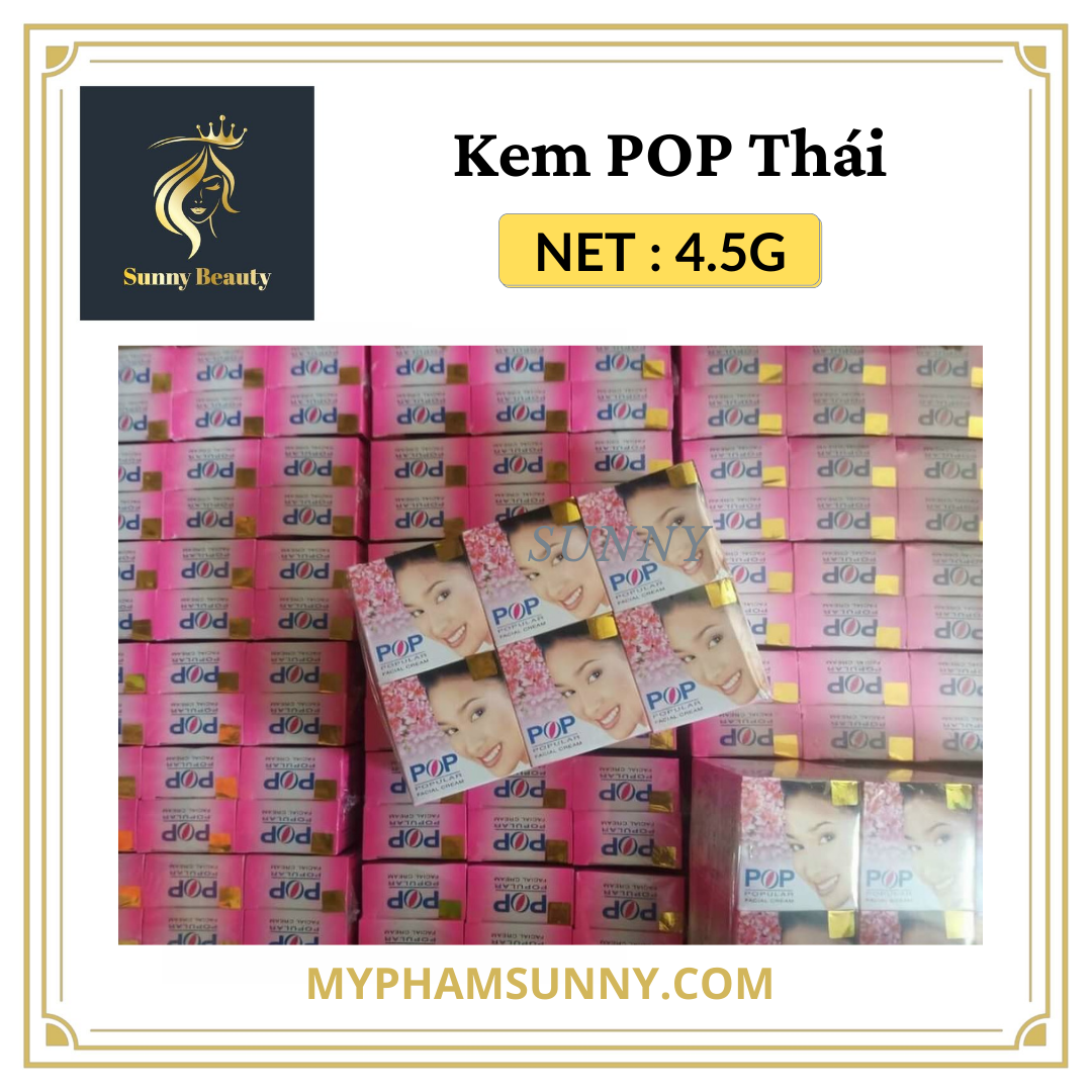 1 Lố Kem Trắng Da Pop Thái Lan Chính Hãng 4.5g (1 Lố 12 Hủ)