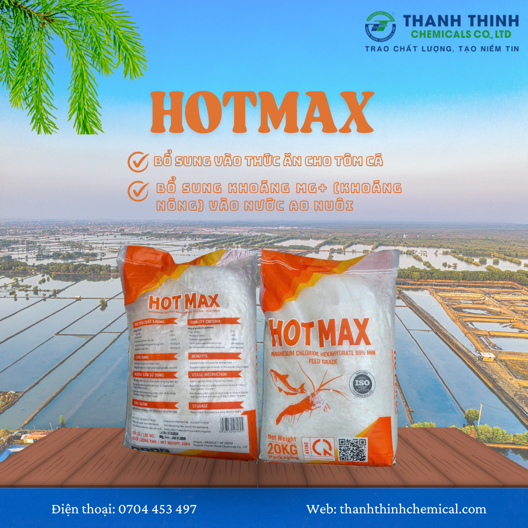 HOTMAX - Bổ sung Khoáng Magie nóng cho môi trường nước ao nuôi