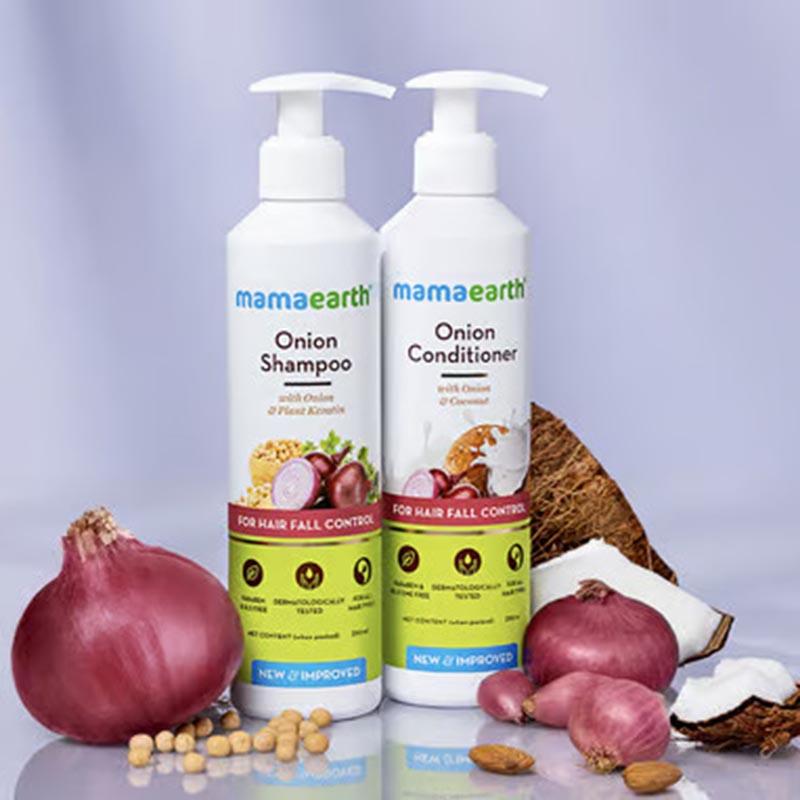 Combo Dầu Gội & Dầu Xả Hành Tây MamaEarth Onion 250ml + 250ml