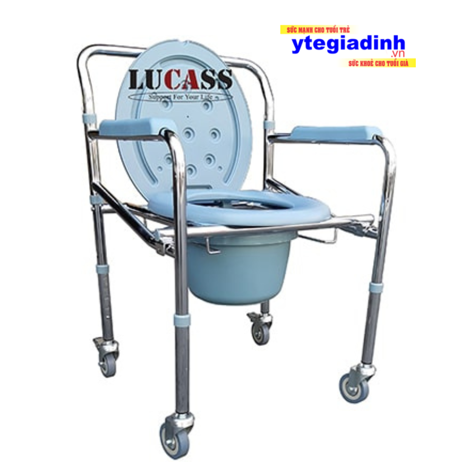 Ghế bô vệ sinh có bánh xe Lucass G696