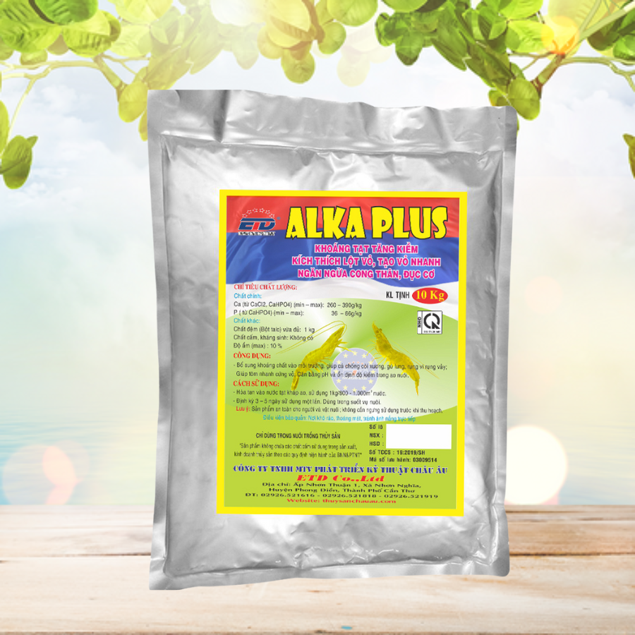 ALKA PLUS - Khoáng Tạt Tăng Kiềm, Kích Thích Lột Vỏ, Tạo Vỏ Nhanh, Ngừa Cong Thân, Đục Cơ