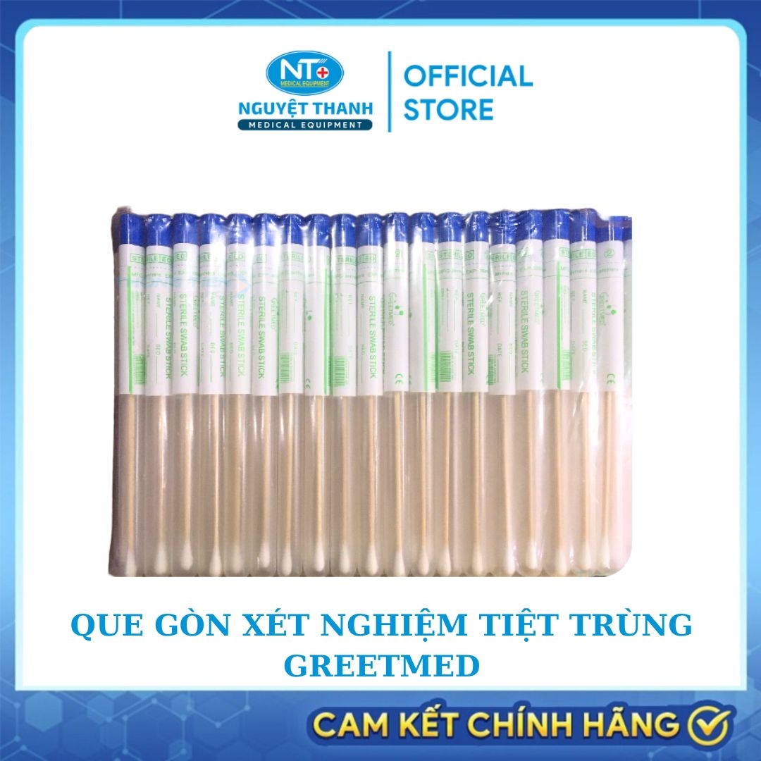 Que Gòn Lấy Mẫu Xét Nghiệm Greetmed, Tiệt Trùng từng ống.