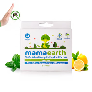 Miếng dán đuổi muỗi tự nhiên - MamaEarth 100% Natural Mosquito Repellent Patches, hộp 24 miếng