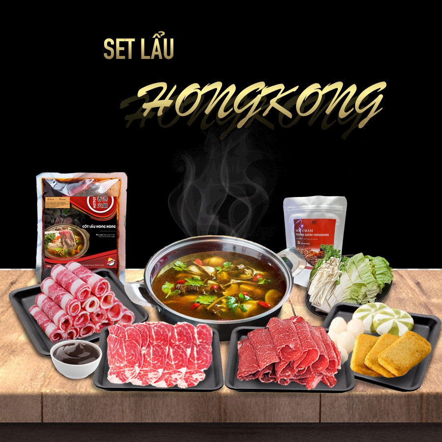 Set lẩu bò Hong Kong Full Course Foodeli 