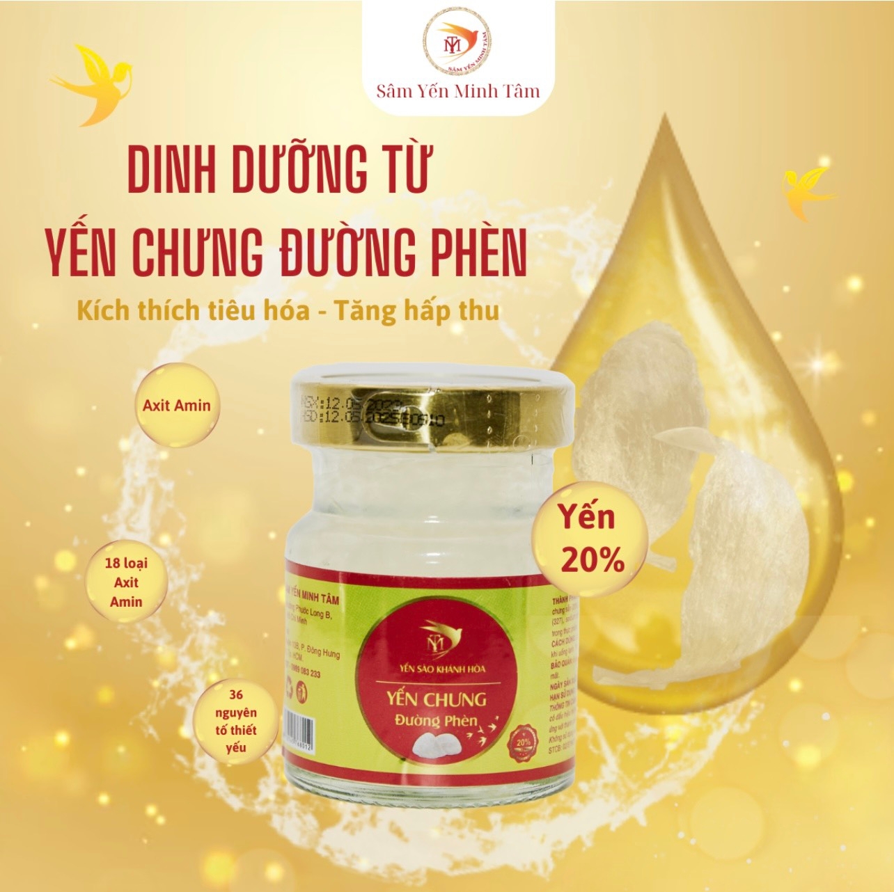 Yến Hũ Chưng Đường Phèn 20%
