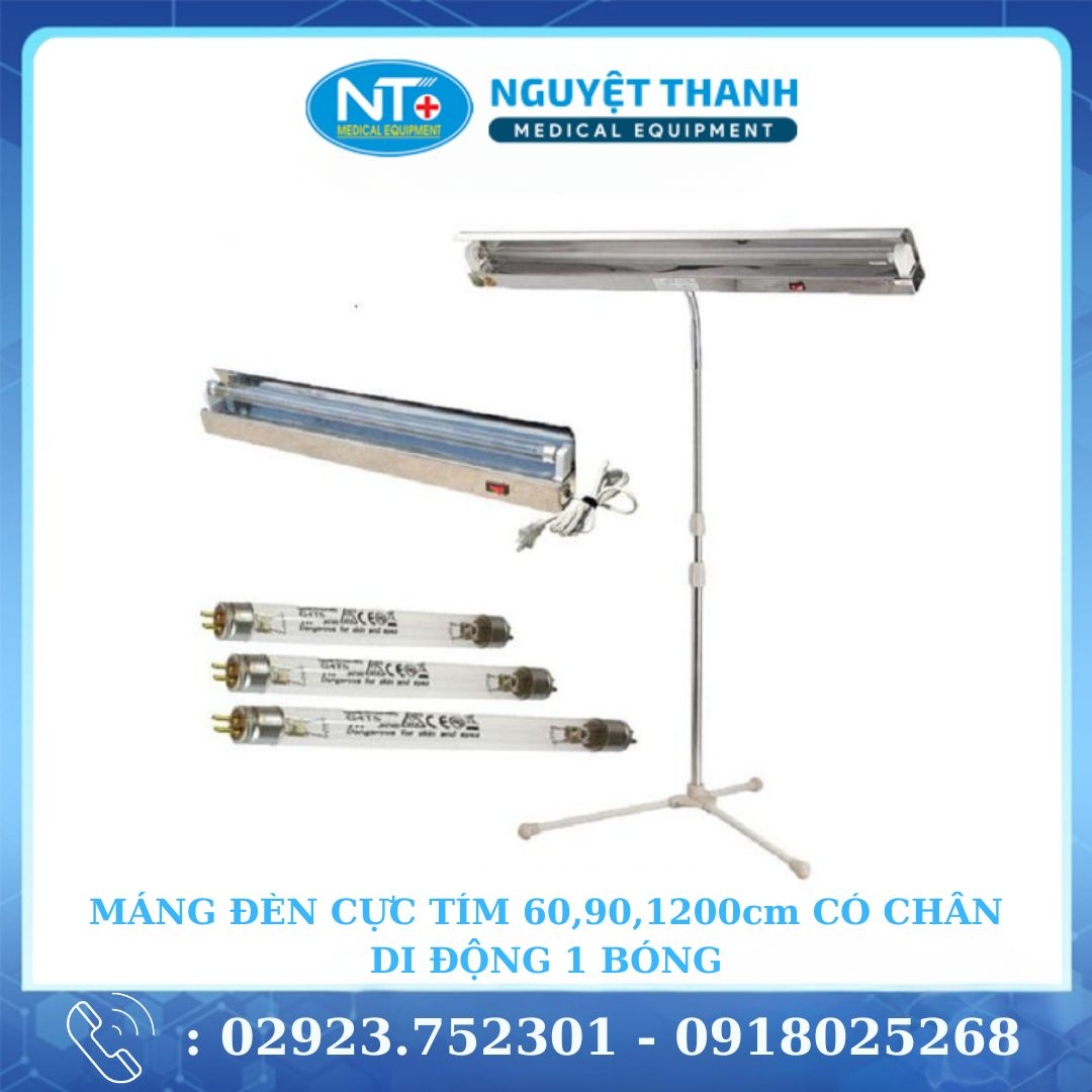 Máng Đèn Cực Tím 60 cm , Có Chân Di Động 1 Bóng