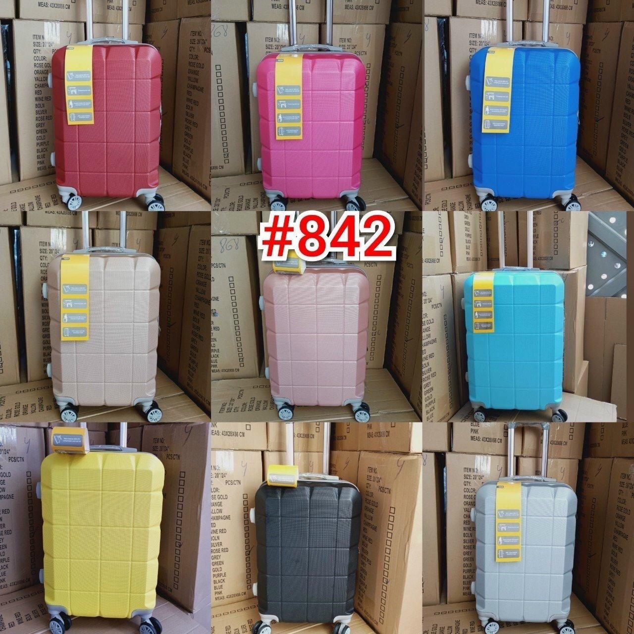 VALI MẪU 842 VỚI THIẾT KẾ LÀ NHỮNG HÌNH Ô VUÔNG ĐƠN GIẢN NHỮNG SANG TRỌNG, TIỆN LỢI VỚI 3 SIZE (20INCH / 24INCH / 28INCH) 