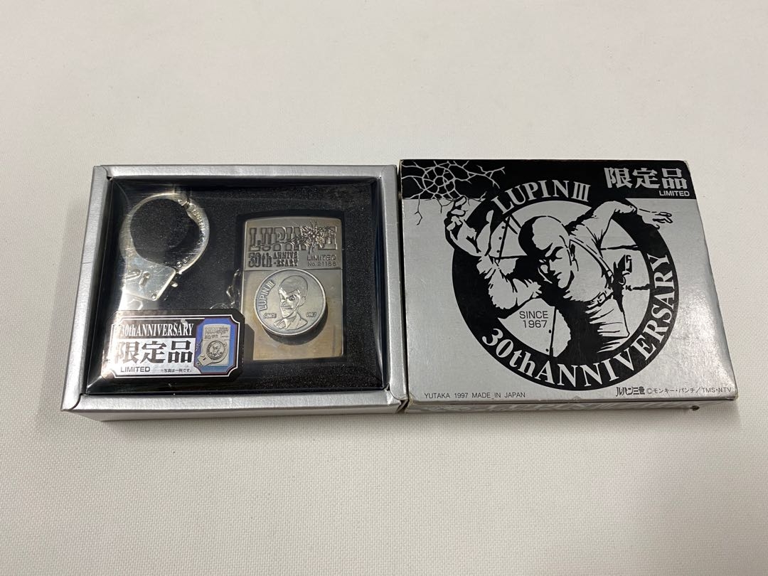 Zippo Lupin còng mạ bạc 1997 chính hãng