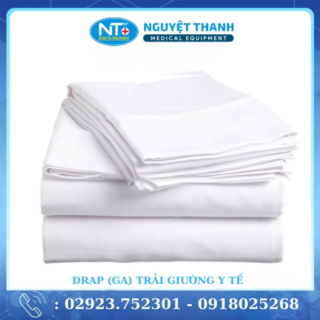 Drap Trải Giường Y Tế ( Không Thun Bo )