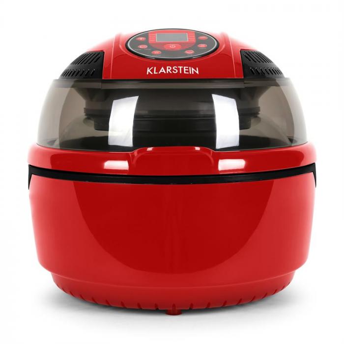 Klarstein - Nồi chiên không dầu màu đỏ - VitAir Rot 1400W Grillen Backen 9 Lit