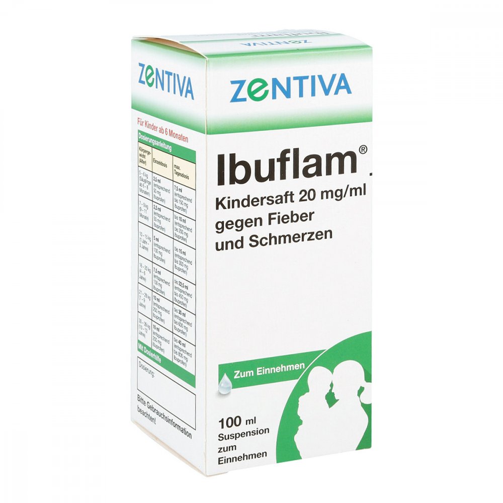 ZENTIVA IBUFLAM 2% - Siro hạ sốt dạng 20mg cho trẻ nhỏ từ 6 tháng đến 12 tuổi, 100ml