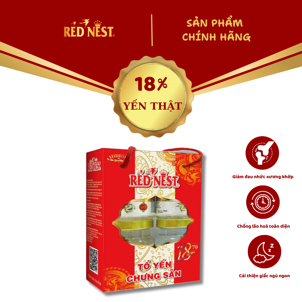 YẾN SÀO KHÁNH HÒA CHƯNG SẴN ĐƯỜNG 18% XÁCH 4 REDNEST