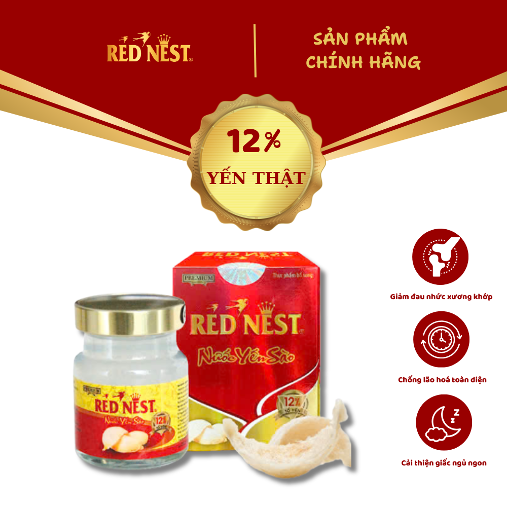 NƯỚC YẾN SÀO ĐƯỜNG 12% LỌ 70ML REDNEST