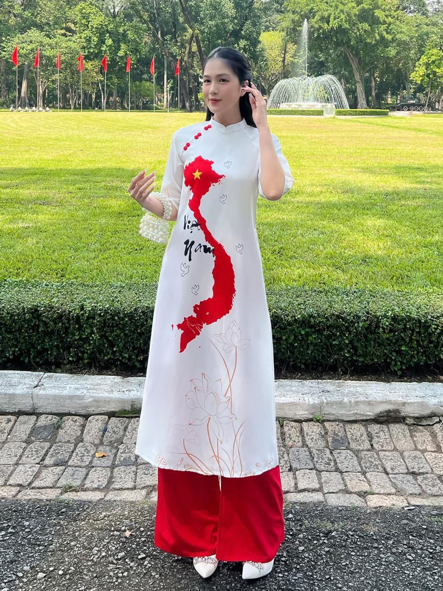 Áo dài cách tân dáng suông chữ S dành cho nữ AD067