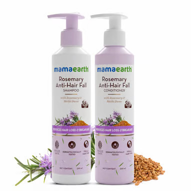 Combo Dầu Gội & Dầu Xả Hương Thảo Chống Rụng Tóc - MamaEarth Rosemary Anti Hair Fall 2 x250ml
