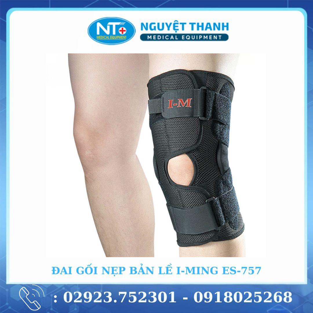 Đai gối nẹp bản lề I-Ming ES-757 Hỗ trợ điều trị các chấn thương gối.