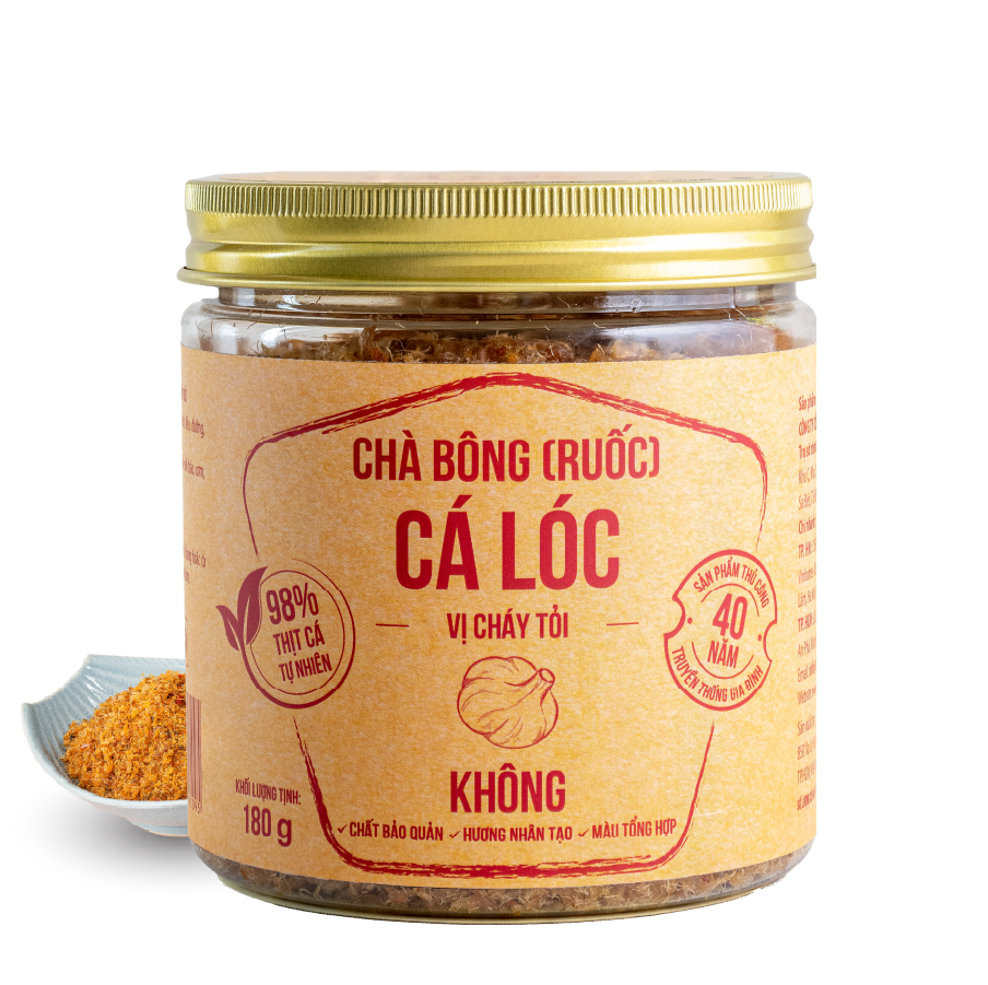 Chà bông (Ruốc) cá vị cháy tỏi 100g - 180g