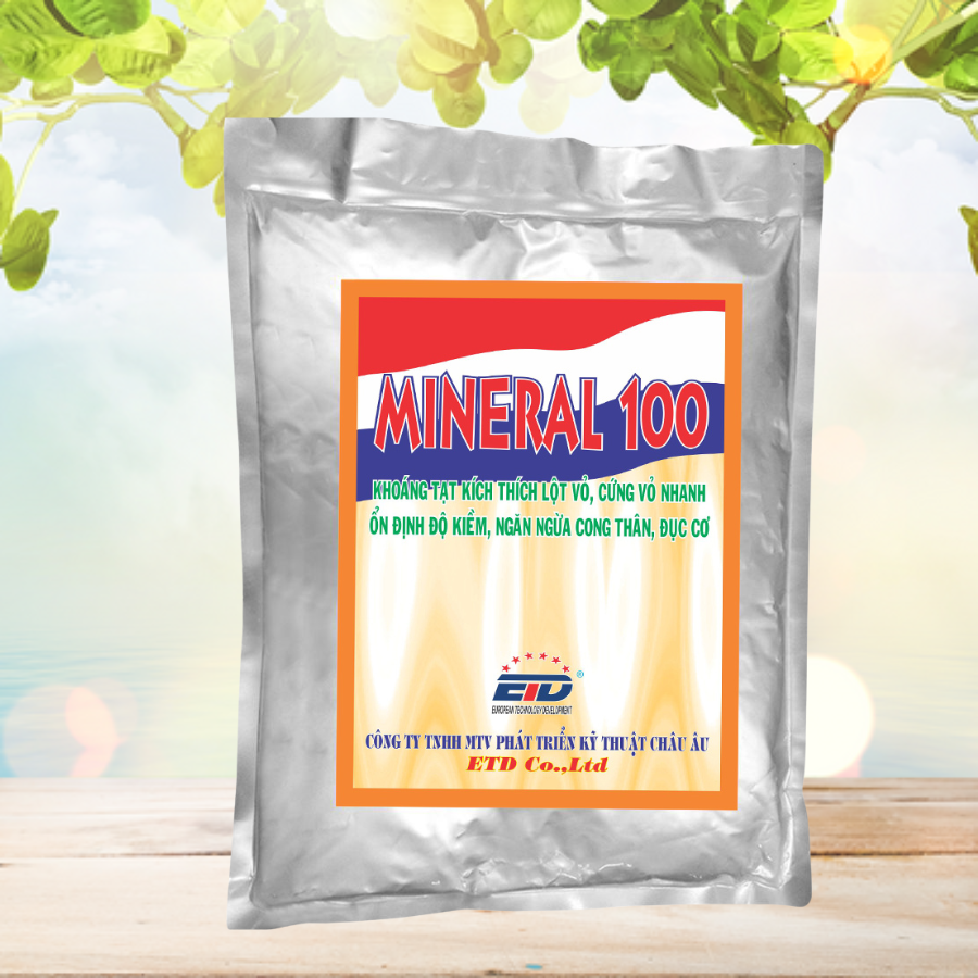 MINERAL 100 - Khoáng Tạt Kích Thích Lột Vỏ, Ổn Định Độ Kiềm, Ngăn Cong Thân Đục Cơ