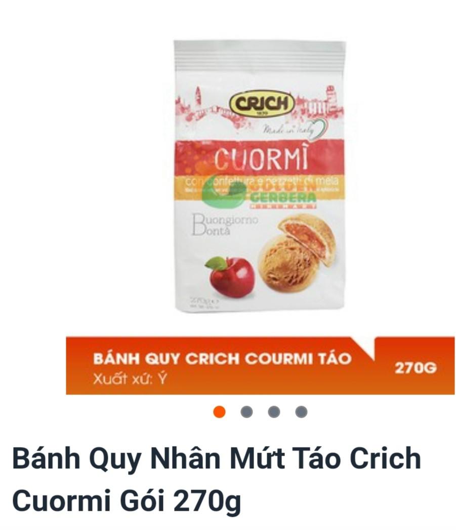 Bánh Quy Nhân Mứt Táo Crich Cuormi 270g 


