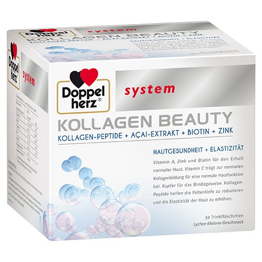 DOPPELHERZ Kollagen Beauty - Collagen dạng uống làm đẹp da, hộp 30 ống