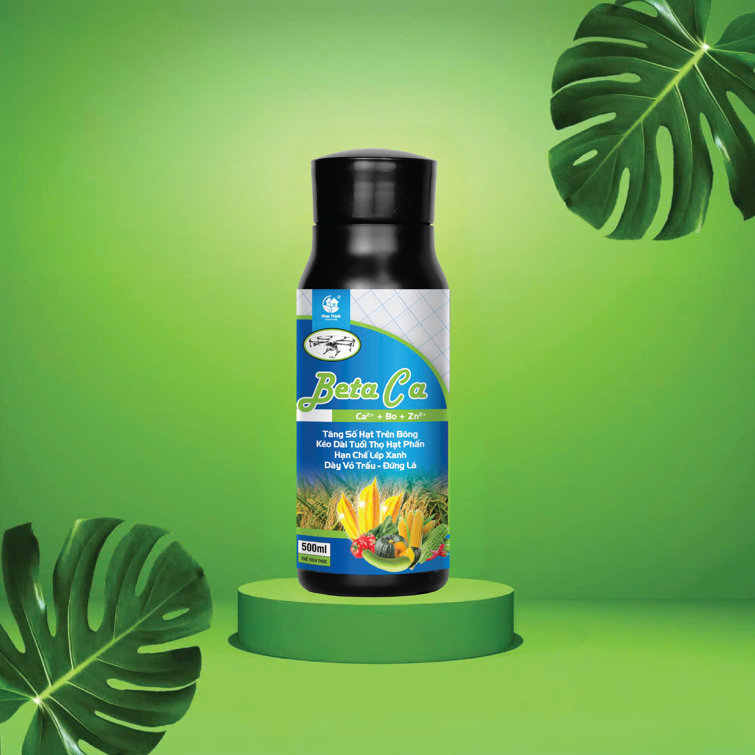Phân bón lá BETA CANXI  500 ML, Kéo dài tuổi thọ hạt phấn, Tăng số hạt trên bông, hạn chế lép xanh, Dày vỏ trấu/vỏ quả.