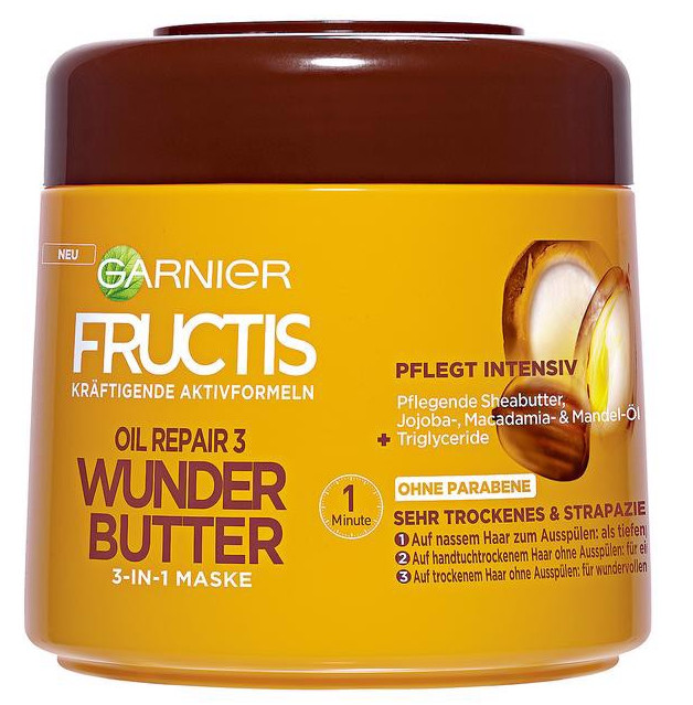 GARNIER Fructis - Kem hấp phục hồi và giúp tóc bóng mượt - 300 ml