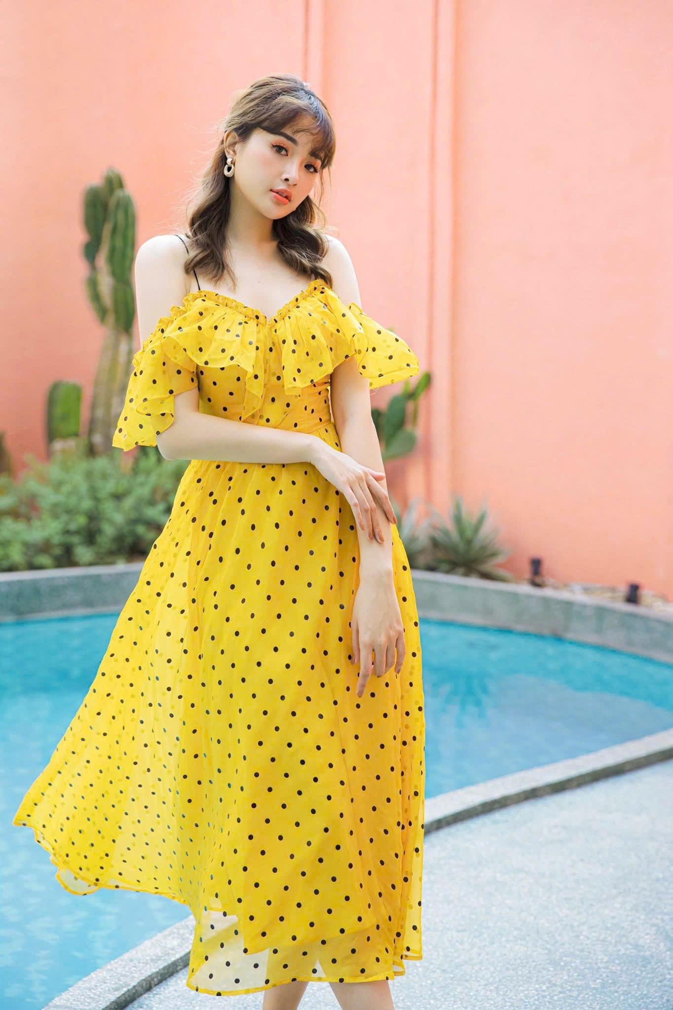 Đầm Maxi 2 Dây Tay Trễ - LN105